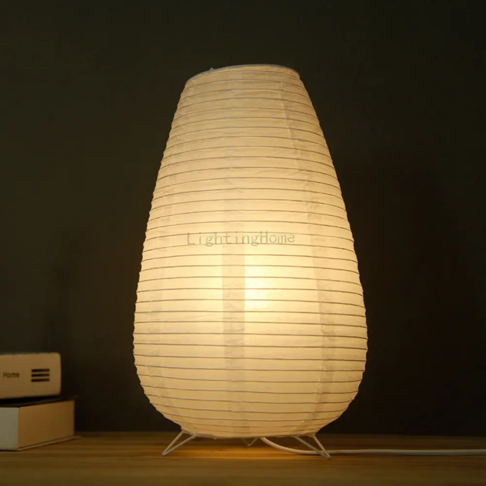 Lampada da tavolo lanterna di carta nordica stile giapponese in stile moderno studio di studio camera da letto letto a led illuminazione notturna decorazione