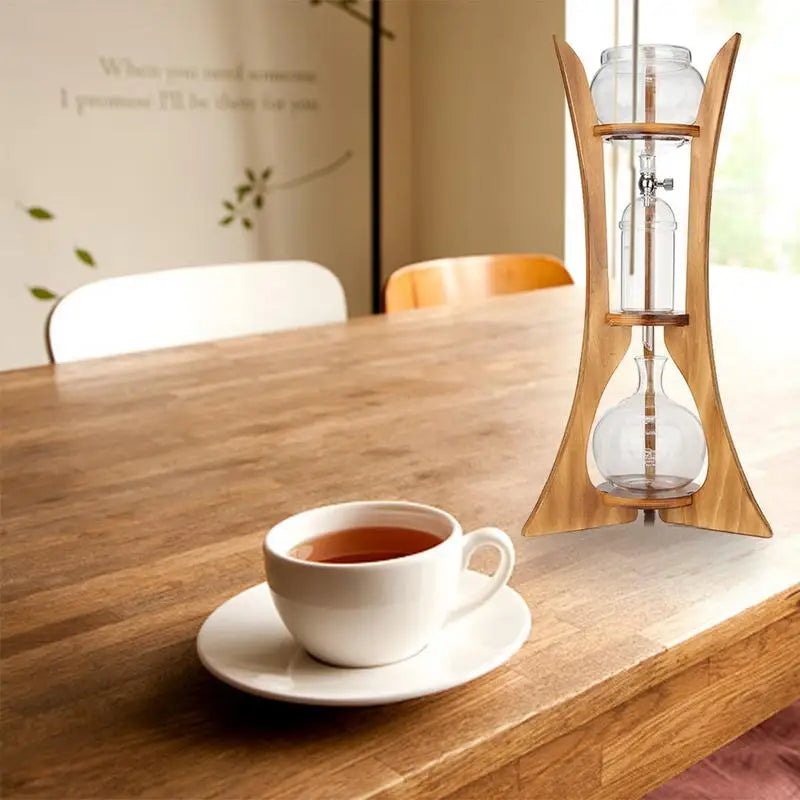 Buz Damağı Siphon Kahve Makinesi Dutch Brewing Filtre Kağıt Ev Mutfak Kahve Aracı Koffie Druppelen Pot Cam Barista için