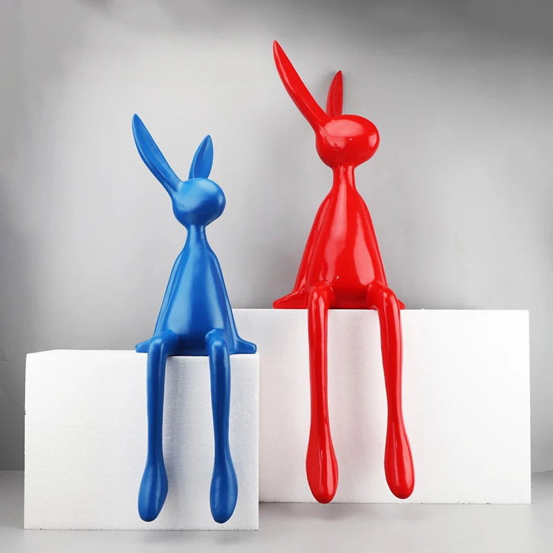 Ermakova Nordic Home décore figurines pour intérieur cadeau de lapin statue décoration de chambre de Noël
