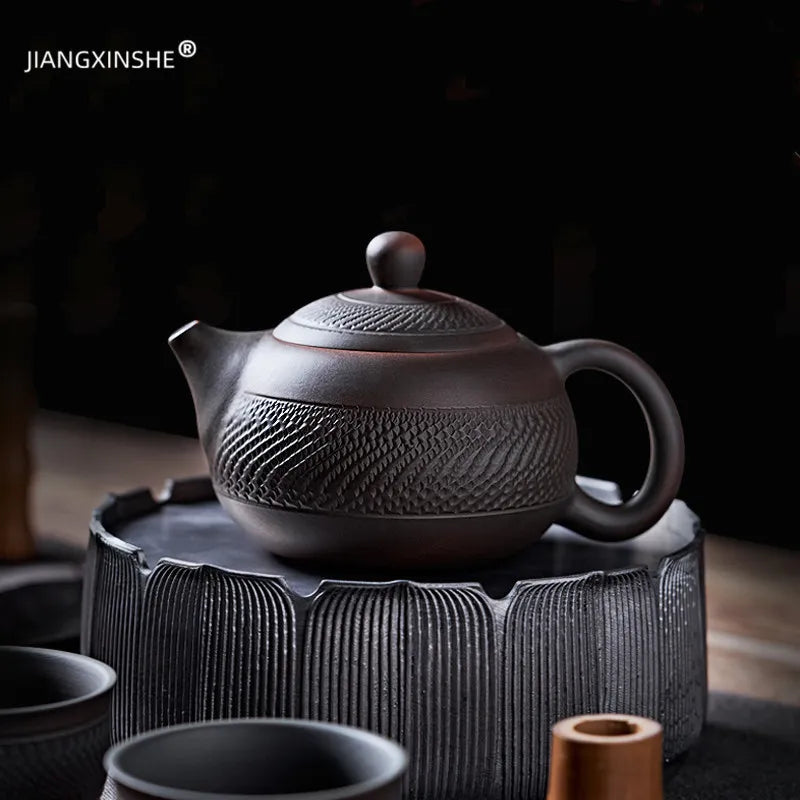JiAnshui Pottery Potter Cerámica Kung Fu Tetera de tetera hecha a mano Té Té Juego de té de tetera pequeña té té tero