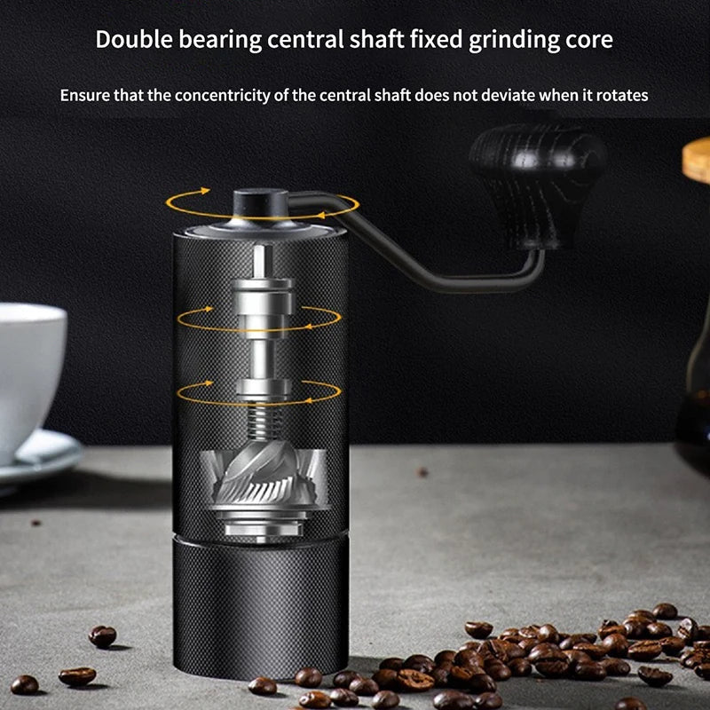 Atualização manual de café CNC Core de moagem de aço inoxidável rolamento duplo rolamento duplo