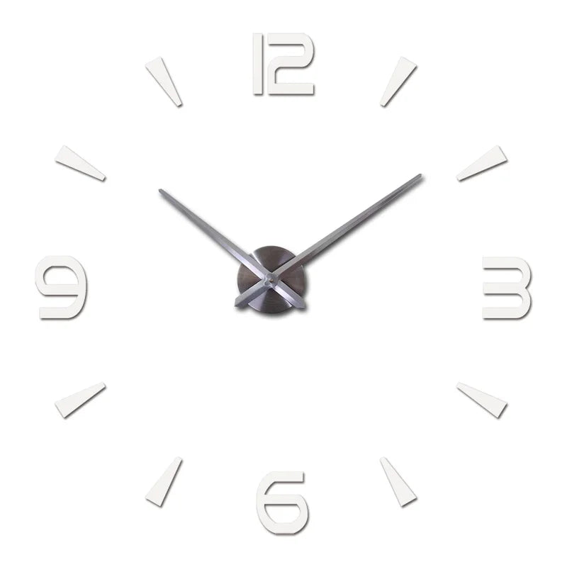 2023 design moderno orologio da parete grande orologio da parete 3d fai -da -te orologi di moda orologi di moda adesivi a specchio acrilico soggiorno decorazioni per la casa horloge