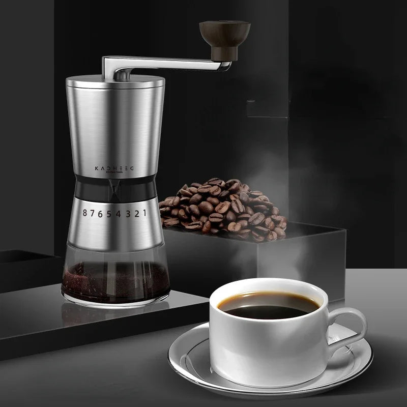 Manuel Kahve Fabrikası Kahve Eş Taşları Aksesuarları Taşınabilir Maker Espresso Aksesuar Fasulyesi Paslanmaz Çelik Manuel Kahve Tavanları