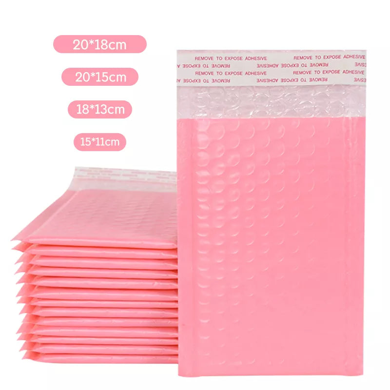 Pink Bubble Packaging Väskor för affärsuppsättningar varor/gåvor/kuvert/smycken Package Bag Anti-utträngningsvattentät