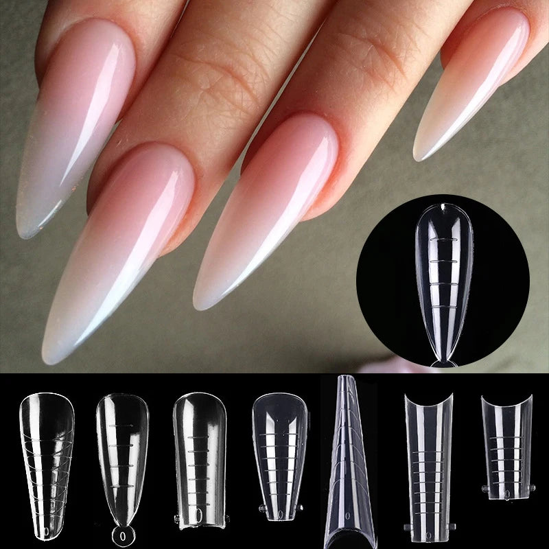 Extension False Nails Art Tips Acrylic Fake Finger Gel Polish Mold Sculpted Full Cover Press on Nails Manicures Accessories Tool