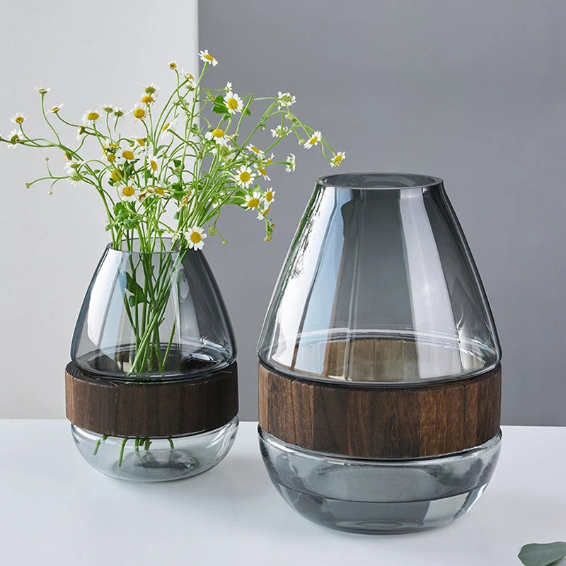 Vas kaca mewah vas besar gaya nordik vas bunga vintage untuk ruang tamu kamar tidur dekorasi kantor dekorasi rumah nordic