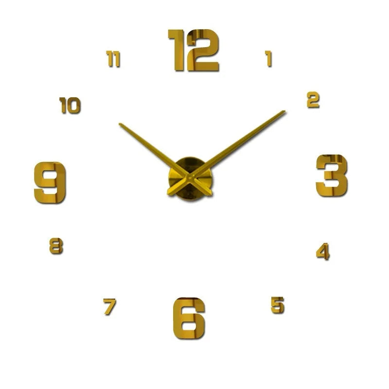 2023 moderni muotoilu iso seinäkello 3d diy kvartsi kellot muotikellot akryylipeilitarrat olohuoneen kodinsisustus horloge