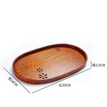 Plateaux de rangement rectangulaires de palette en bois rétro vintage pour servir la vaisselle de la vaisselle de la vaisselle du dîner
