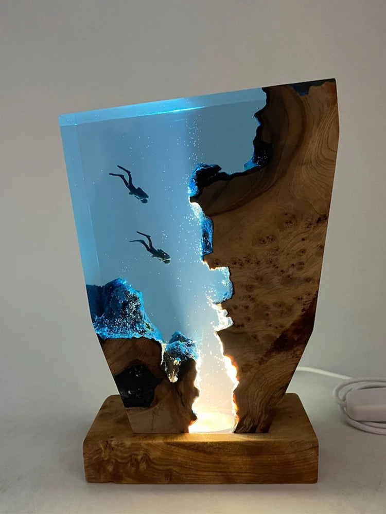 Mesa do organismo mundial do sexo Tabela de resina leve Criação de arte de decoração de arte de mergulho Exploração da caverna