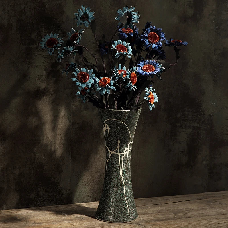 Jingdezhen Ceramic Rough Pottery American Style Vase Dining Table Dried Flowers Sécard ARGAGE FLORM