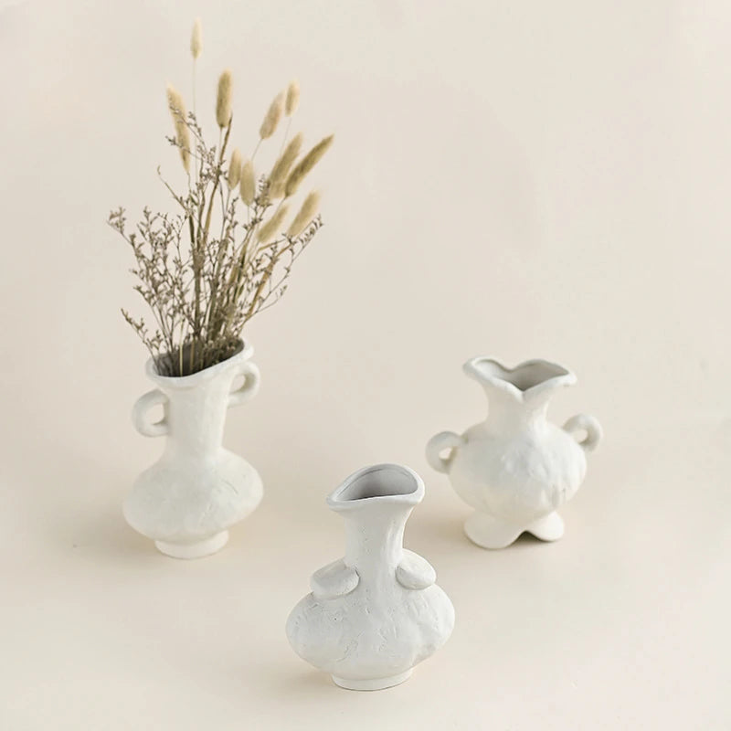 Nordic SU Embryo Art Ceramic Home Dekoration Blume Set Alien Creative Vase