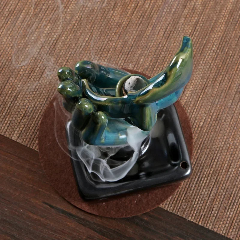 Keramická meditace reflow kadidlo dekorace hořáku Indoor Aroma Difuzor Evropský styl Vodopád kadidla