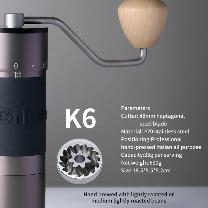 K6 Kingrinder Aluminum Portable Coffee Grinder