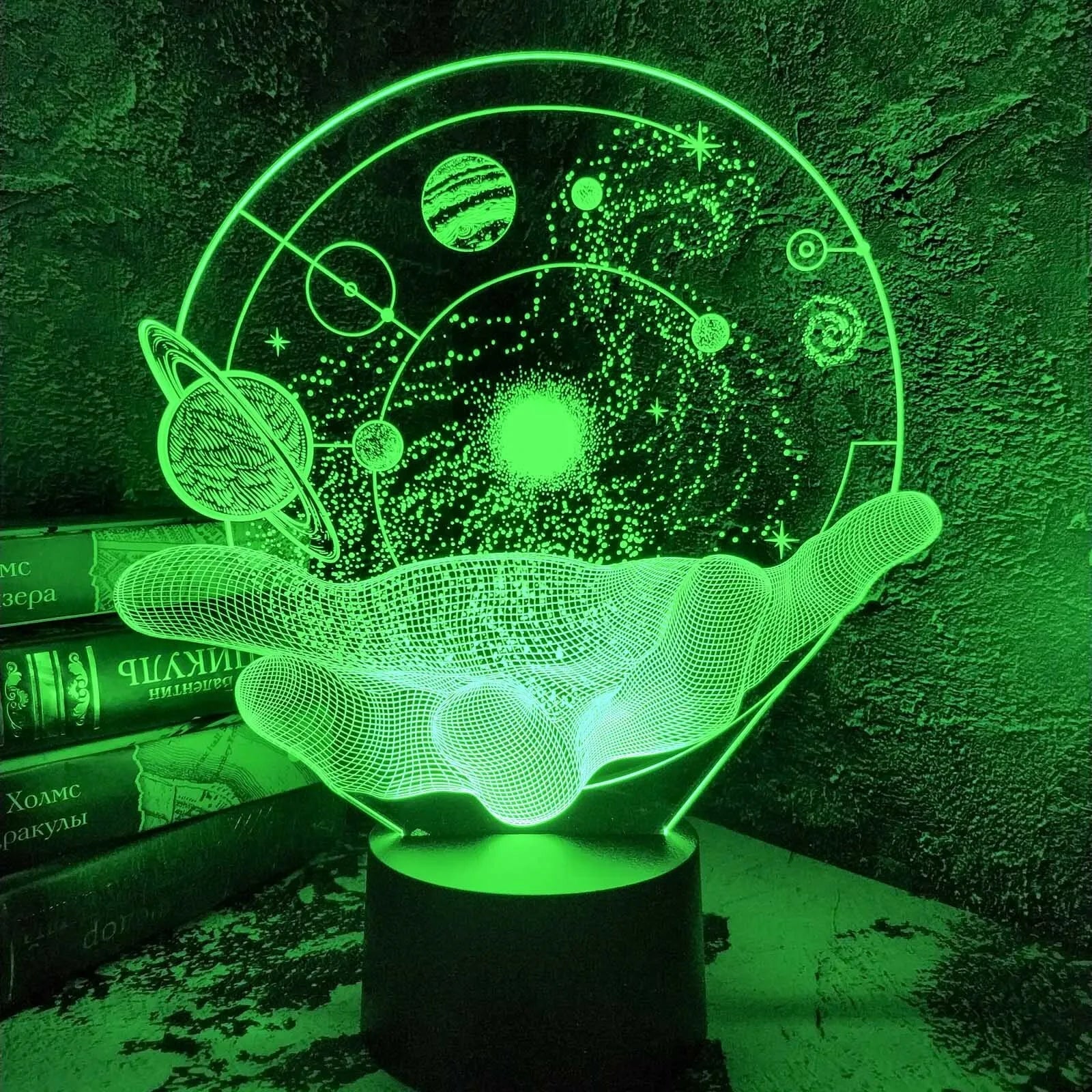 3D Optical Illusion Projectors Lamp Universe Space Galaxy In the Palm of Your Hand LED Night Light for Space Lover Boys and Girl