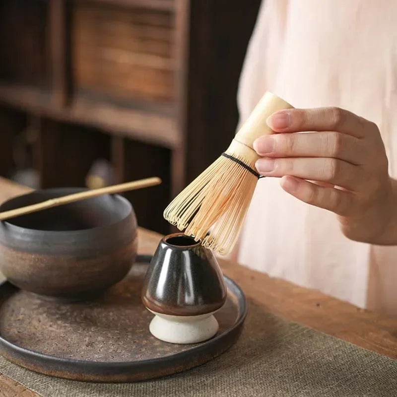 Matcha Tea Brush Baiben Li Song Dynasty Tea encomendando BlenderTool Matcha Bowl Bamboo Stand Tea Dial Brushs Cruscos de Bambu