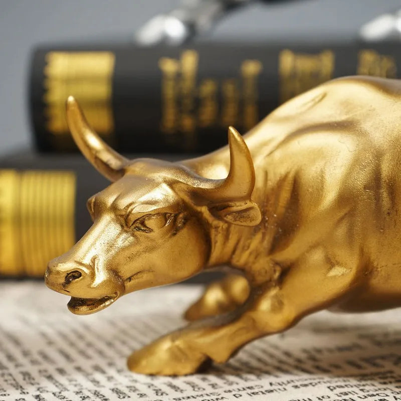 Alloy Wall Street Bull wx ładowanie giełdowego giełda byka posąg feng shui rzeźba nowoczesna rzeźba biuro domowe
