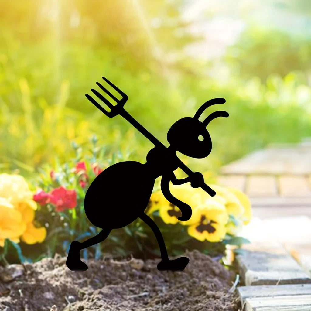1PC, zahradní dekorační mravenci Outdoor Metal Ants Gardening Ozdoby yard kovové umění dvorek trávník Stakes Decors Ants Garden Iron Crafts