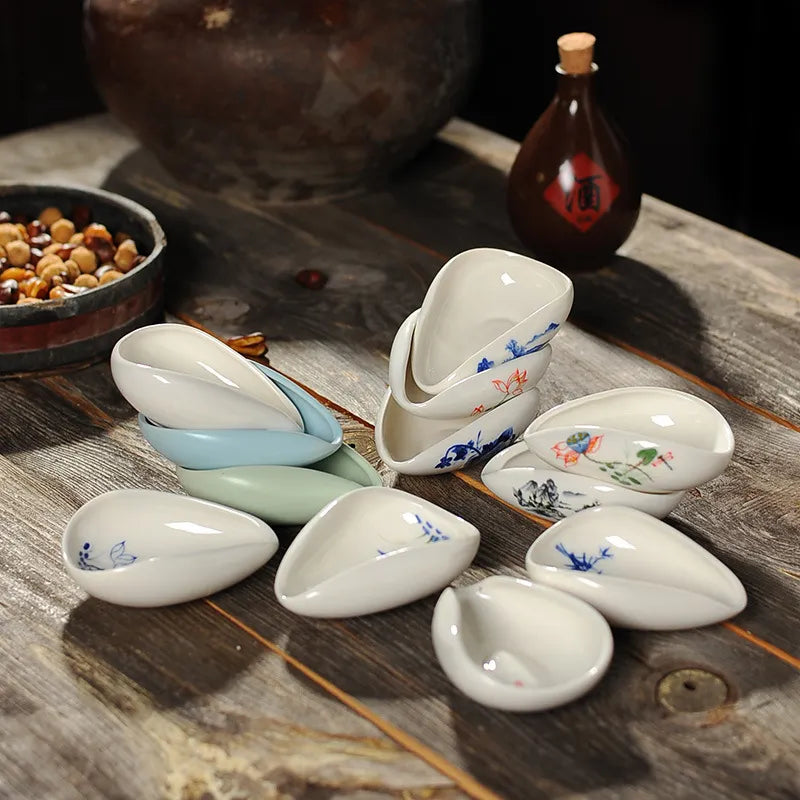 Kaffe- og teværktøjer Keramisk te scoops Keramisk tilbehør Kinesisk kung fu tesæt