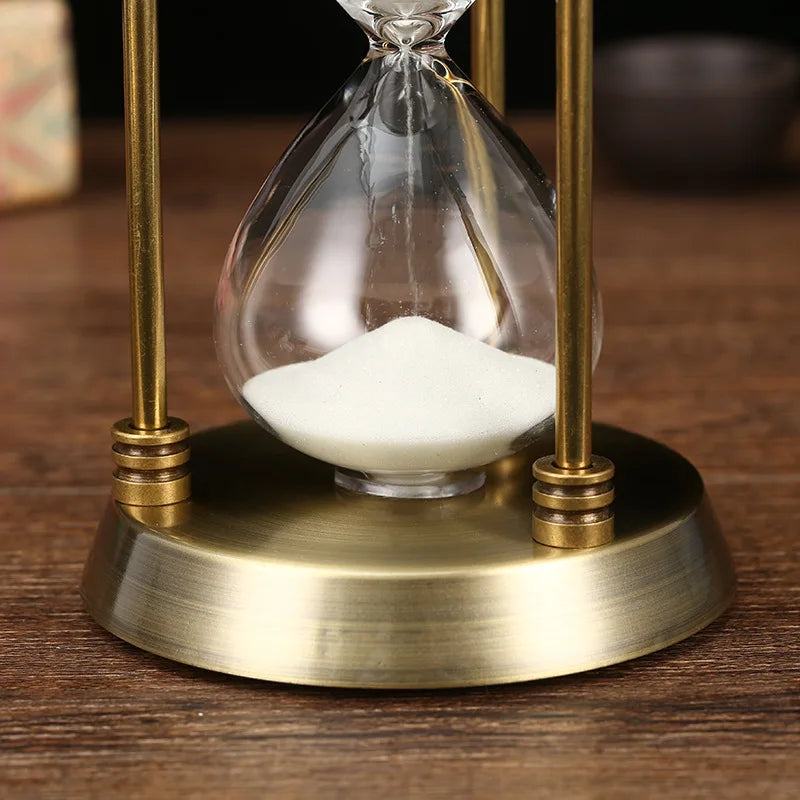 1-30 menit Eropa retro logam jam jam waktu jam kerja timer ruang tamu kantor dekorasi ornamen alarm sandglass hadiah