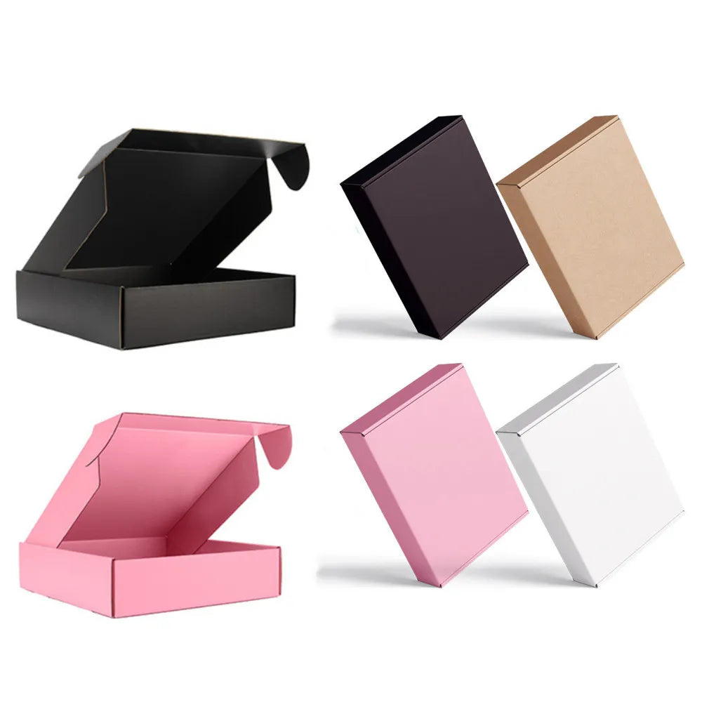 5/10 pièces / bricolage d'emballage de couleur carton petite boîte cadeau bricolage de bricolage emballage cadeau bijoux de bijoux sac à emballage 15 tailles peuvent être personnalisées