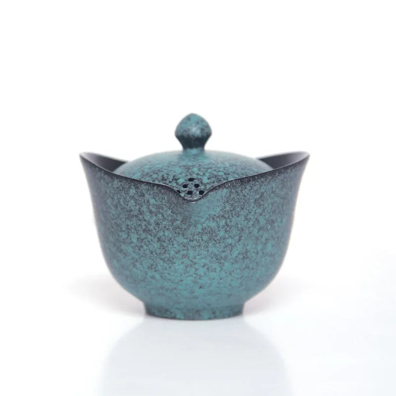 Tragbare Keramik -Teekanne mit Reisetasche, Gaiwan, 2 Tassen A Tee -Sets
