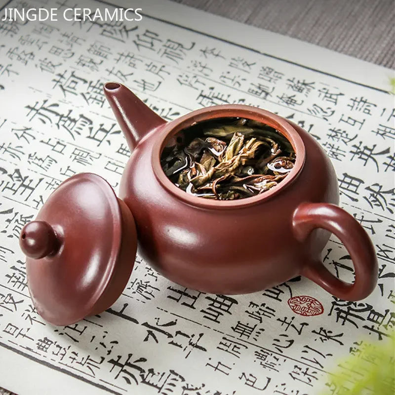 Tetera de arcilla morada hecha a mano Yixing Zhu Mud Filter Beauty Kettle Ceremonía China Ceremonía de té personalizada Pot de té
