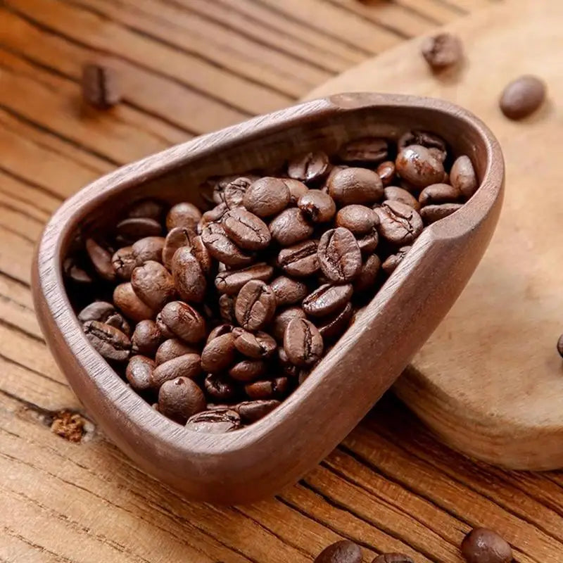 Wooden Elegant Dosing Cup Coffee Beans Dose Trays Chinese Kung Fu Tea Set Coffee Bean Doesing Cup Tea Scoops Pottery Trays