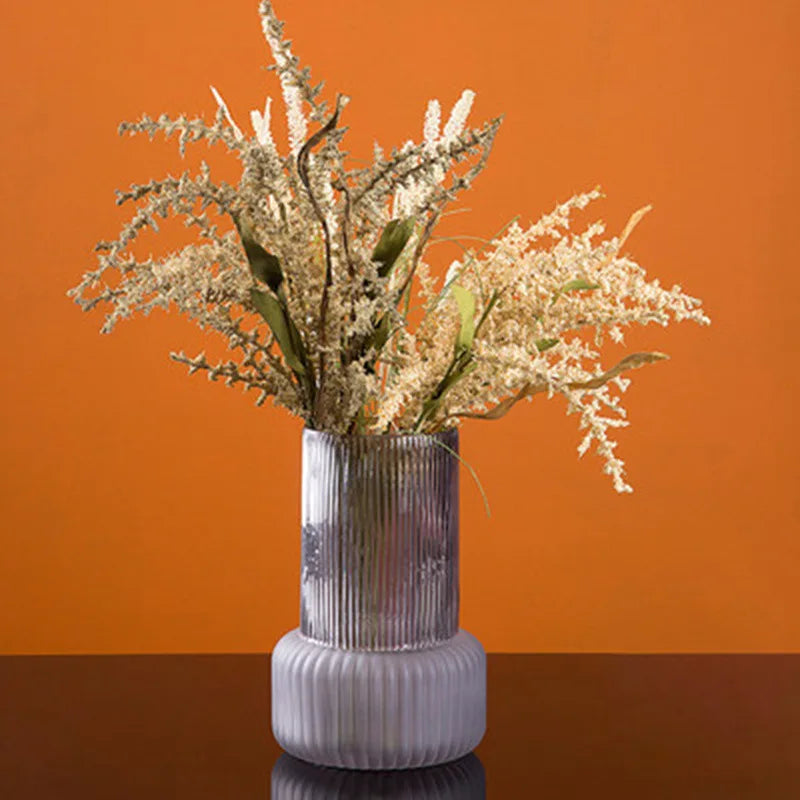 Hydroponic Dried Flower Arrangement Vase Set, Creative Glass Crafts, Blue Ornament, Household Decoration