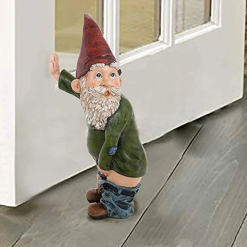 Kreatif Kreatif Gnome Patung Resin Kraf White Bearded Man Old Dwarf Sculpture Christmas Garden Hiasan halaman