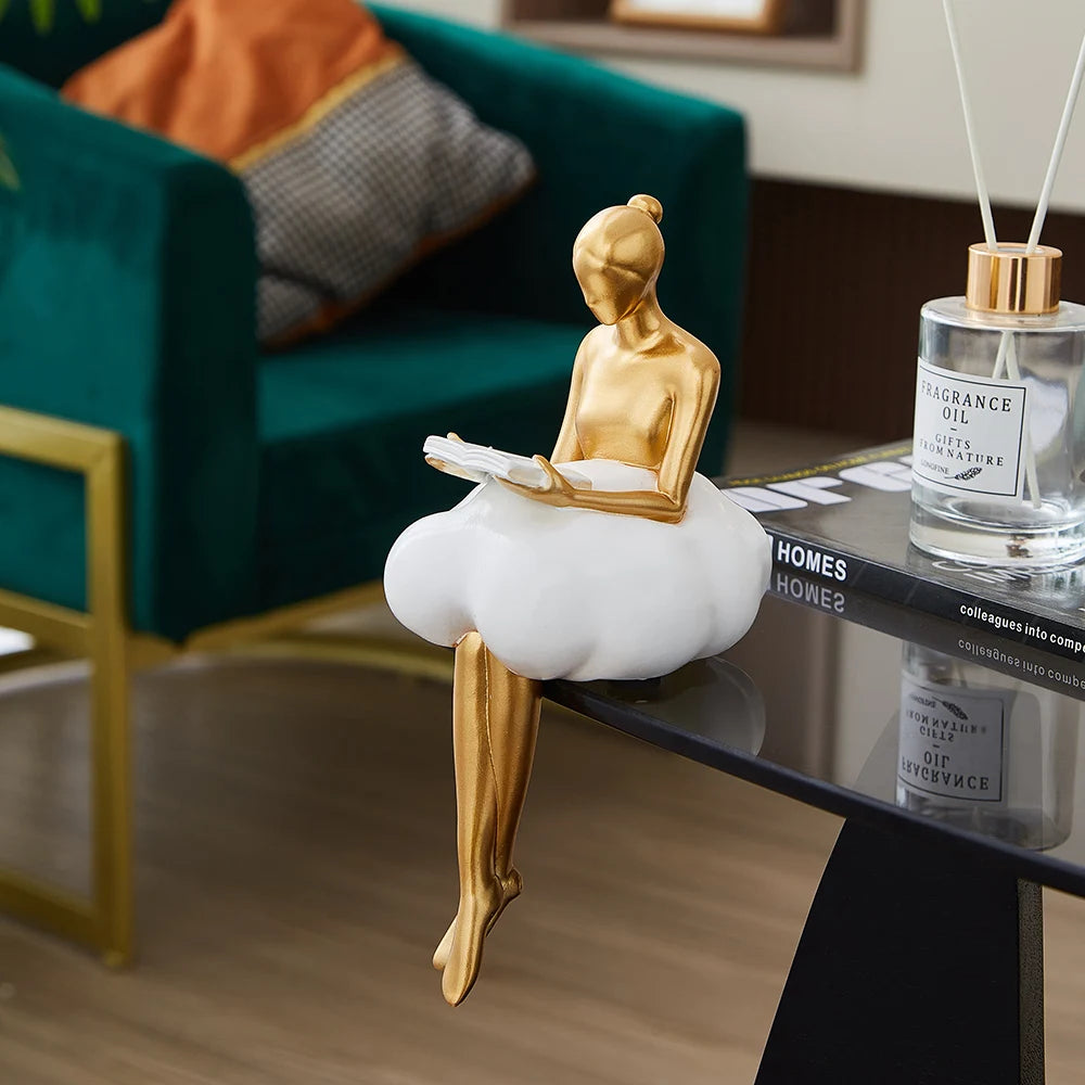 Patung reka bentuk nordik patung -patung emas dan patung patung -patung untuk hiasan hiasan bilik kawaii ruang pejabat hiasan perkahwinan