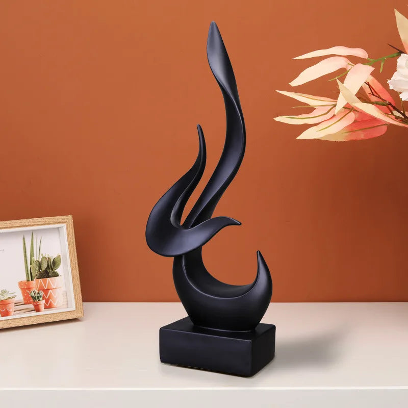 Ermakova Creative Flame Bird Statues Abstract Sculpture Desk Ornament Vintage Gift Study Office Home Interior Decoration