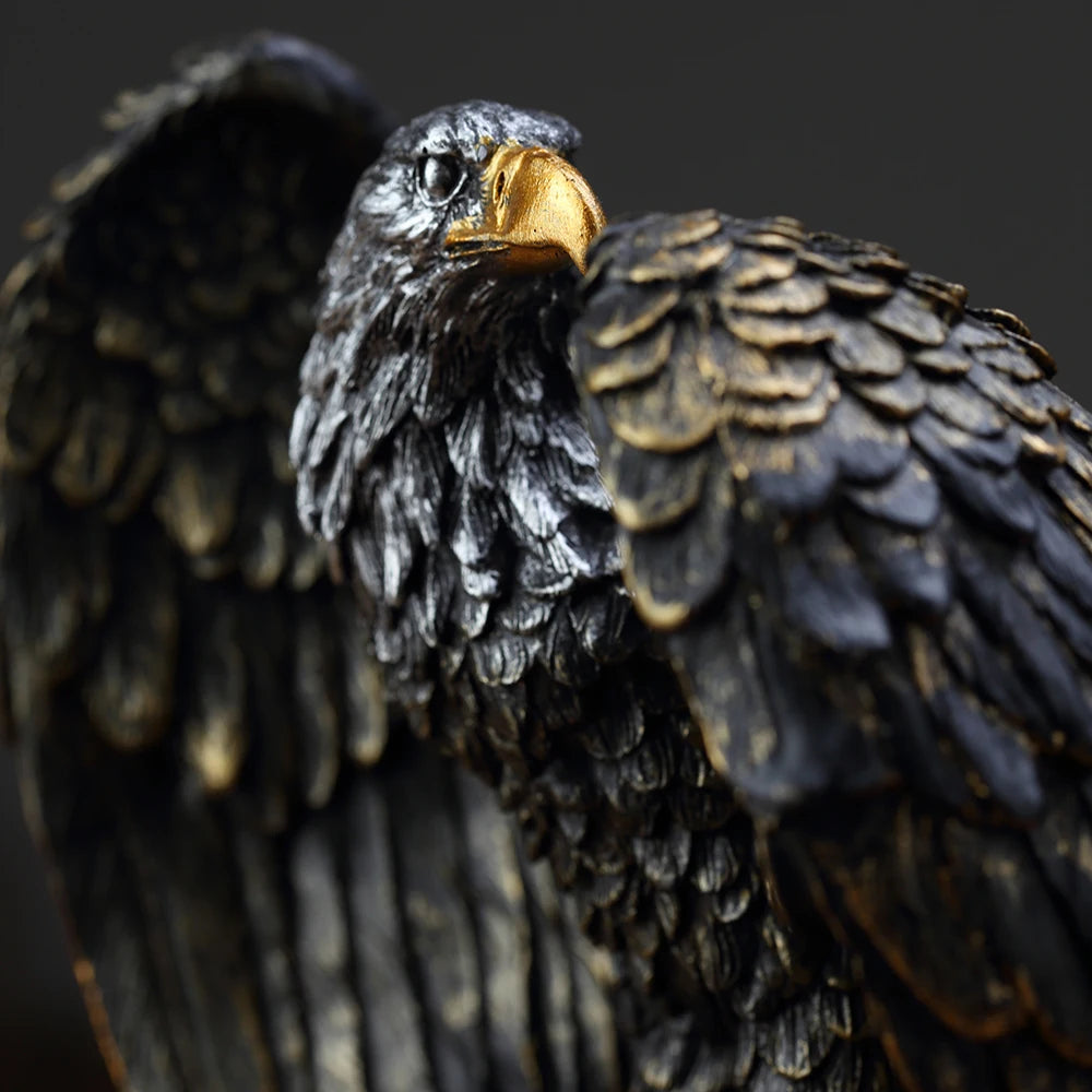 Escultura retro de águila nueva decoración de habitación adornos riqueza de la oficina animal estudio en el hogar