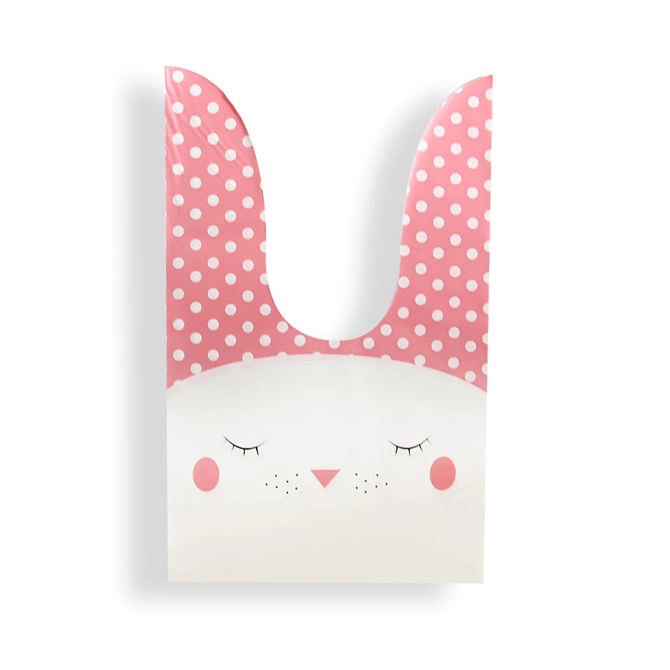 10/50pcs/Lot Cute Rabbit Ear To Torby Plastikowe torby i cukierki torby na prezent do herbatników Pakiet pieczenia i zapasy imprezowe wydarzenia