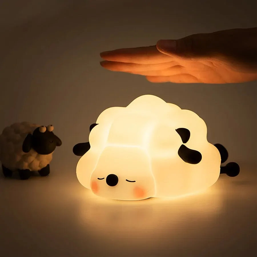 Cute LED Night Light Touch Sensor Cartoon Kid's Nightlights Silicone Child Holiday Christmas Gift Bedside Lamp Bedroom Decor