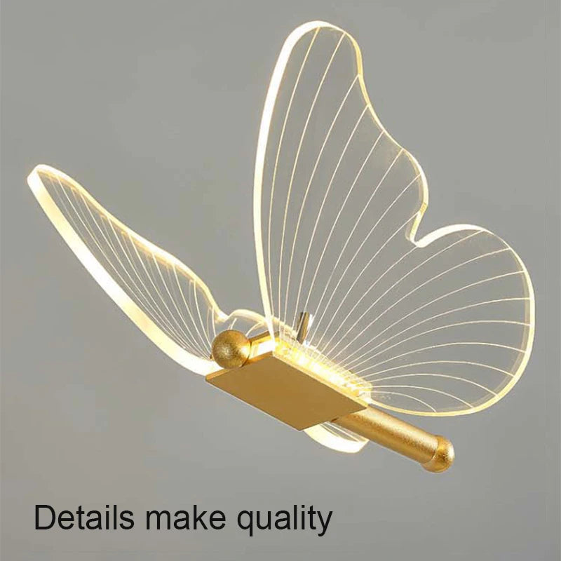 Nordic LED Table Lamps Indoor Lighting Switch Button Bedroom Bedside Living Room Restaurant Home Decoration Butterfly Desk Lamp