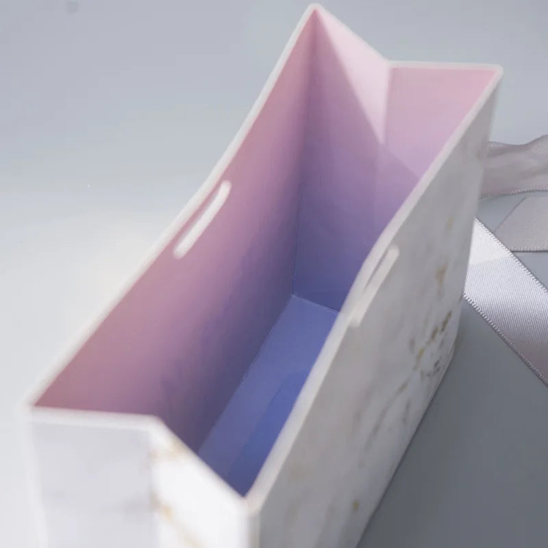 Sacs-cadeaux Emballage créatif Mini Sac en papier en marbre gris pour fête Baby Shower Chocolate Sac Emballage Favors Boîte