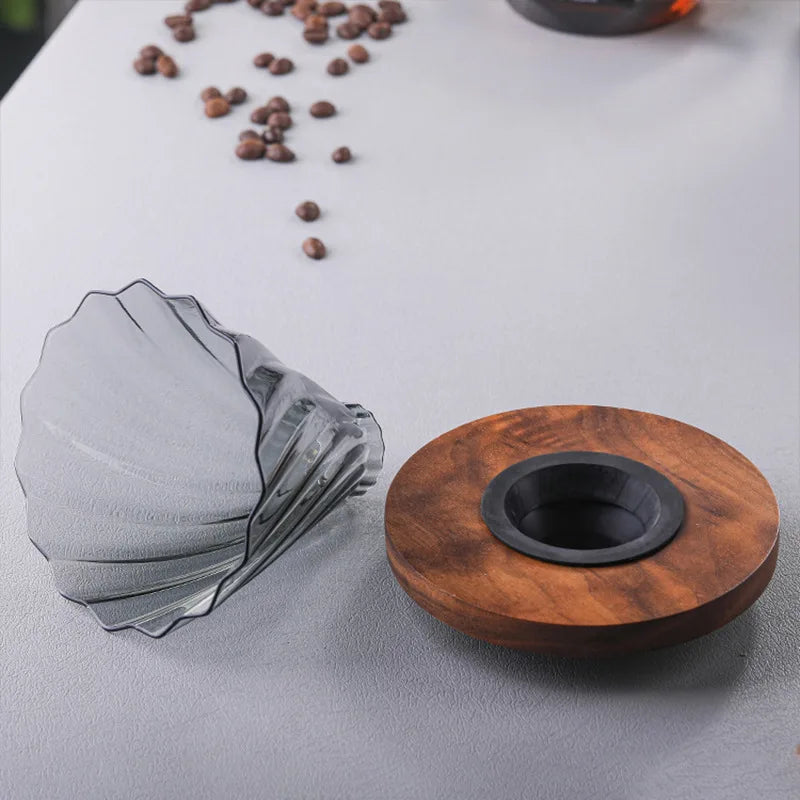 Glas Diamond Coffee Pot Deling Pot Filter Cup Set Husholdningsbrygget hæld over glasproducenter Server Dripper Smoky Grey