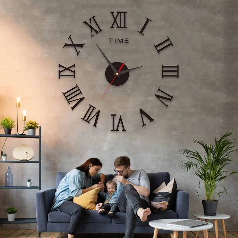 Design moderno simples Moderno Digital Relógio DIY Relógio silencioso Relógio de parede Vência Decoração de parede decoração de casa Relógio de adesivo sem perfuração