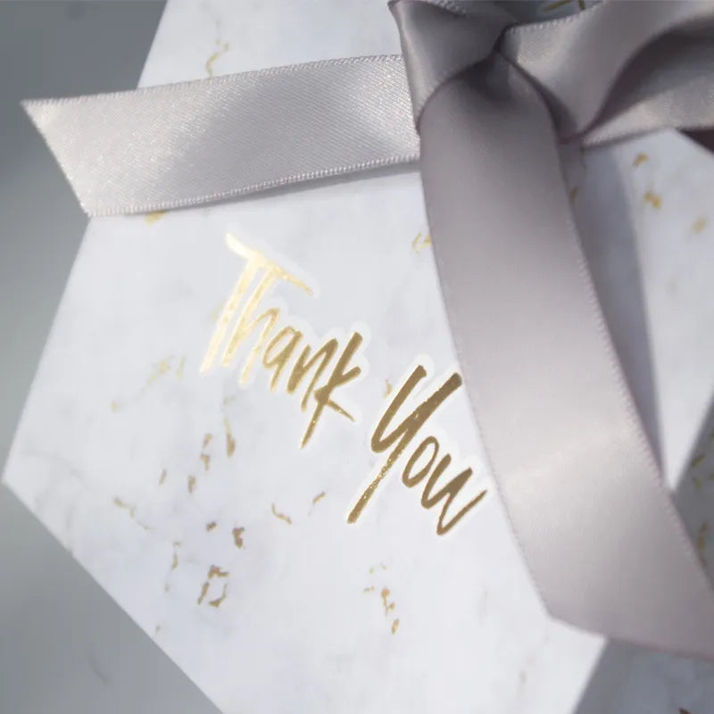 Geschenktüten Verpackung kreativer Mini grauer Marmor Papiertüte für Party Babyparty -Schokoladenbeutel Verpackung Hochzeit Gefälligkeiten Box