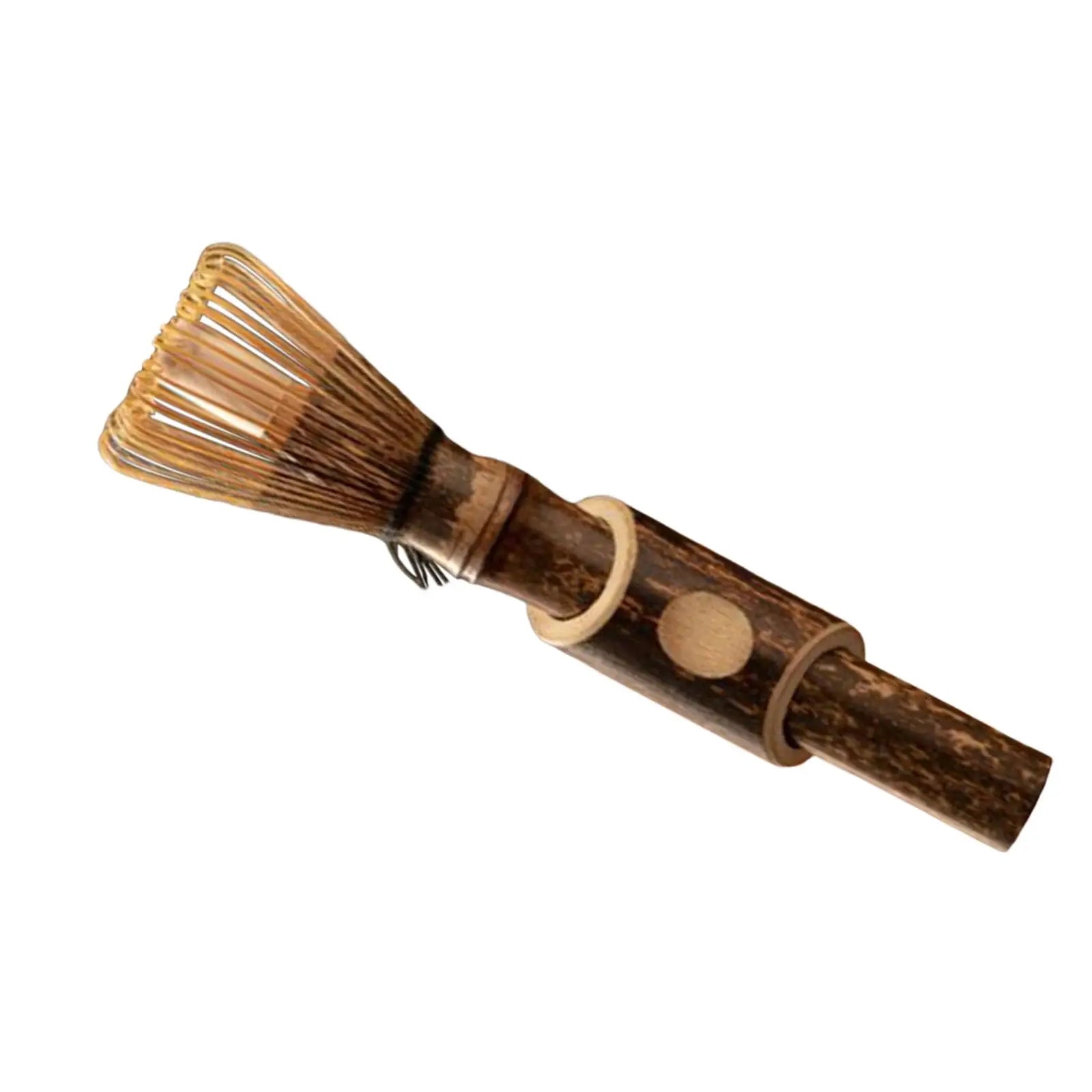Matcha WHISK s dlouhým držadlem Matcha Powder Brush Tool Tool Slavnostní příslušenství Japonský styl Handcurled bambus Tea Swisk