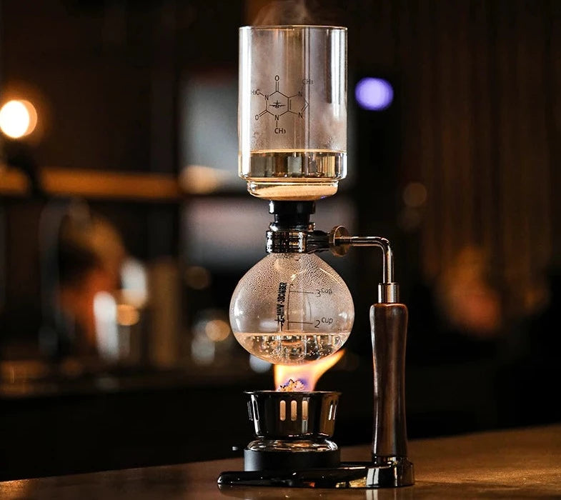 Siphon kaffemaskine gryder vintage håndtag Sifon kaffemaskine sæt vakuum glas espresso sifon pot chic cafe tilbehør kedel