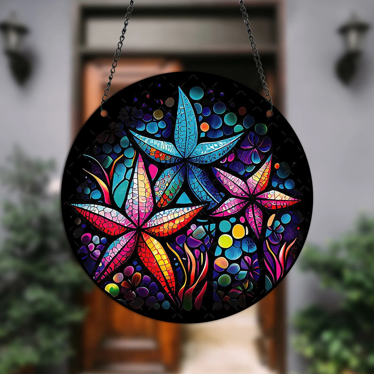 1PC,Garden Suncatchers for Home Window Wall Decor,Tree of Life/Mandala/Daisy/Sunflower Creative Window Decoration Craft Pendant