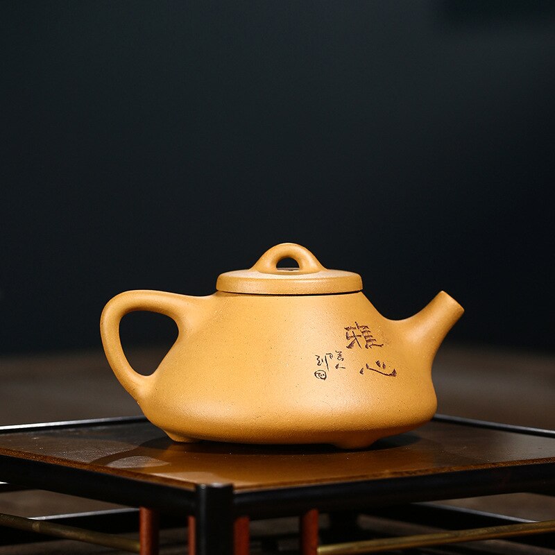 Yixing Handmade Fengming Ore Gold  Clay Teapot