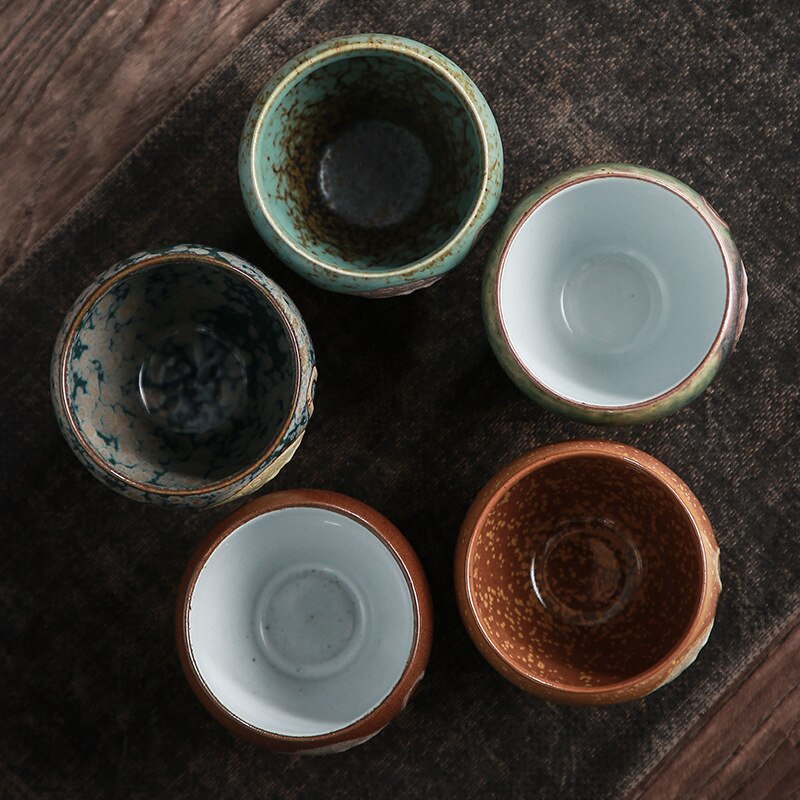 Kung Fu Lotus Coarse Pottery Ceramic Teacups