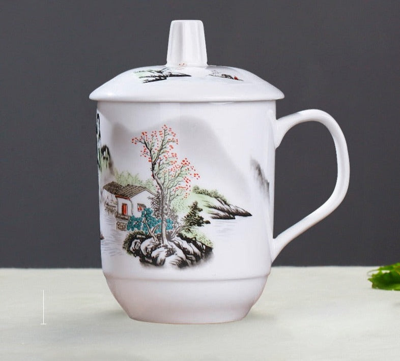 Lotus empaistický keramický asijský šálek čaje