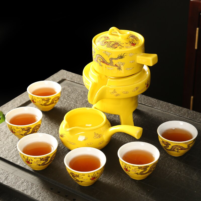 Ceramiczny zestaw herbaty fali niebieskiej