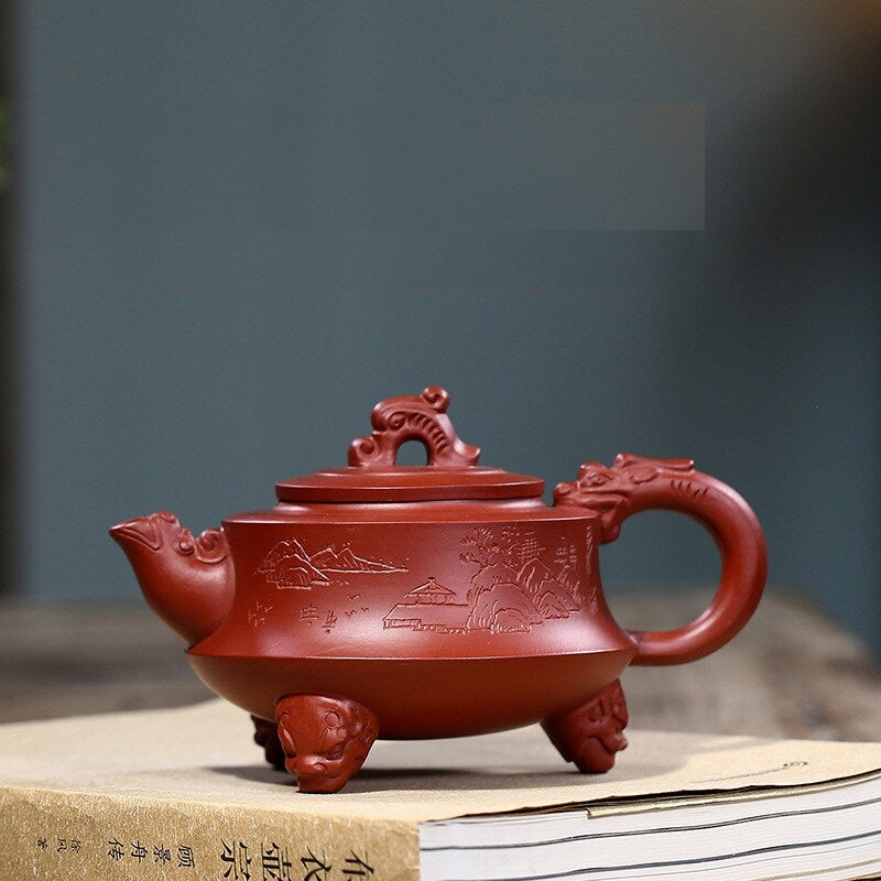 Yixing Raw Dahongpao Teapot Naga Berkaki Berkaki