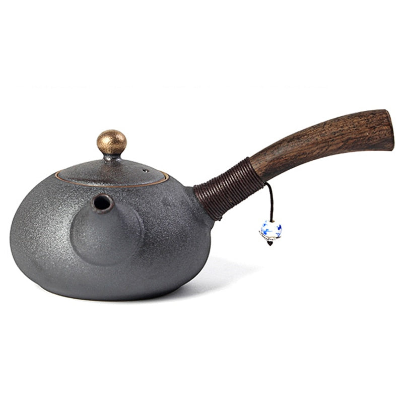Teh Teapots Gaya Jepun dengan Pemegang Kayu