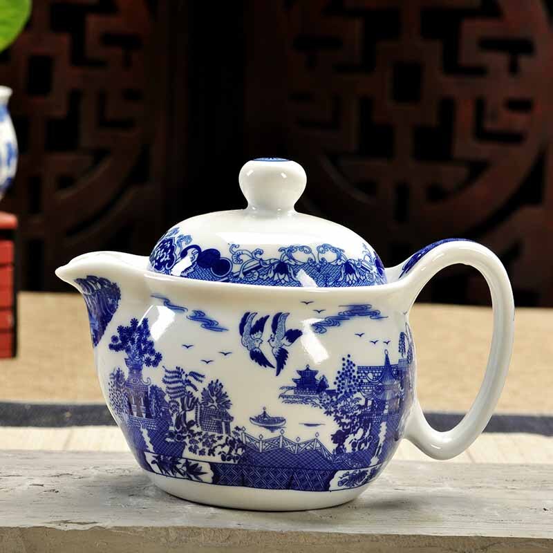 Jingdezhen posliinia kiinalainen lohikäärme teekannu