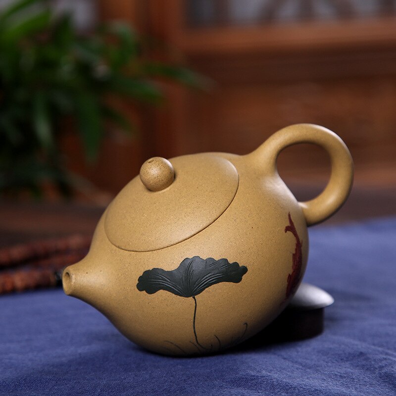 Yixing Clay Xi Shi Peony Teh Teapot Cina